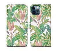 CADORABO con chiusura magnetica con stand e portacarte Custodia per Apple iPhone 12 PRO MAX, Foresta Pluviale Verde No. 8