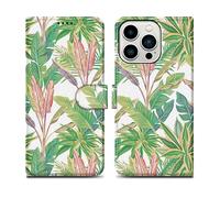 CADORABO con chiusura magnetica con stand e portacarte Custodia per Apple iPhone 14 PRO MAX, Foresta Pluviale Verde No. 8