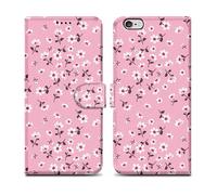 CADORABO con chiusura magnetica con stand e portacarte Custodia per Apple iPhone 6 PLUS / 6S PLUS, Pioggia di fiori No. 6