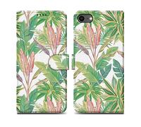 CADORABO con chiusura magnetica con stand e portacarte Custodia per Apple iPhone 7 / 7S / 8 / SE 2020, Foresta Pluviale Verde No. 8