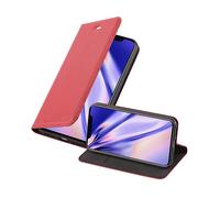 CADORABO con chiusura magnetica con stand e portacarte Custodia per Apple iPhone XS MAX, ROSSO MELA