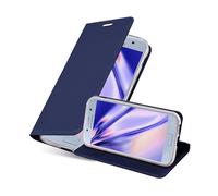 CADORABO con chiusura magnetica con stand e portacarte Custodia per cellulare per Samsung Galaxy A5 2017, CLASSY BLU SCURO