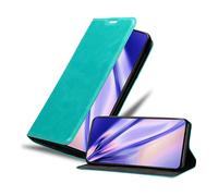 CADORABO con chiusura magnetica con stand e portacarte Custodia per cellulare per Samsung Galaxy S21 5G, TURCHESE PETROLIO