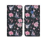 CADORABO con chiusura magnetica con stand e portacarte Custodia per Huawei MATE 10 LITE / NOVA 2i, Gru & Fiori No. 9