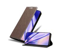 CADORABO con chiusura magnetica con stand e portacarte Custodia per OnePlus 9RT 5G, BRUNO CAFÉ