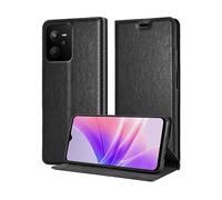CADORABO con chiusura magnetica con stand e portacarte Custodia per Realme C35 / Narzo 50A PRIME, NERO DI NOTTE