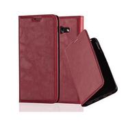 CADORABO con chiusura magnetica con stand e portacarte Custodia per Samsung Galaxy A3 2017, ROSSO MELA