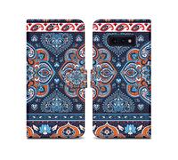 CADORABO con chiusura magnetica con stand e portacarte Custodia per Samsung Galaxy S10e, Mandala Blu No. 1