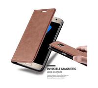CADORABO con chiusura magnetica con stand e portacarte Custodia per Samsung Galaxy S7, BRUNO CAPPUCCINO