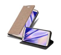 CADORABO con chiusura magnetica con stand e portacarte Custodia per ZTE Axon 7 MINI, BRUNO CAFÉ
