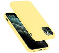 Cadorabo cover compatibile con Apple iPhone 11 PRO MAX, cover in silicone liquido per iPhone 11 PRO MAX, custodia in silicone, resistente ai graffi e agli urti sottile cover protettiva - LIQUID GIALLO