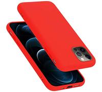 Cadorabo cover compatibile con Apple iPhone 13, cover in silicone liquido per iPhone 13, custodia in silicone, resistente ai graffi e agli urti sottile cover protettiva - LIQUID ROSSO