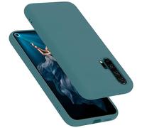 Cadorabo cover compatibile con Honor 20 PRO, cover in silicone liquido per 20 PRO, custodia in silicone, resistente ai graffi e agli urti sottile cover protettiva - LIQUID VERDE