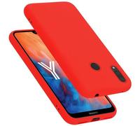 Cadorabo cover compatibile con Huawei Y7 2019 / Y7 PRIME 2019, cover in silicone liquido per Y7 2019 / Y7 PRIME 2019, custodia in silicone, resistente ai graffi - LIQUID ROSSO