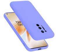 Cadorabo cover compatibile con OnePlus 8 PRO, cover in silicone liquido per 8 PRO, custodia in silicone, resistente ai graffi e agli urti sottile cover protettiva - LIQUID LILA CHIARO
