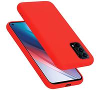 Cadorabo cover compatibile con Oppo FIND X3 LITE, cover in silicone liquido per FIND X3 LITE, custodia in silicone, resistente ai graffi e agli urti sottile cover protettiva - LIQUID ROSSO