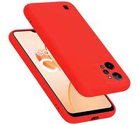 Cadorabo cover compatibile con Realme C31, cover in silicone liquido per C31, custodia in silicone, resistente ai graffi e agli urti sottile cover protettiva - LIQUID ROSSO