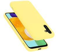Cadorabo cover compatibile con Samsung Galaxy A13 5G, cover in silicone liquido per Galaxy A13 5G, custodia in silicone, resistente ai graffi e agli urti sottile cover protettiva - LIQUID GIALLO