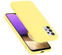 Cadorabo cover compatibile con Samsung Galaxy A33 5G, cover in silicone liquido per Galaxy A33 5G, custodia in silicone, resistente ai graffi e agli urti sottile cover protettiva - LIQUID GIALLO