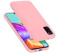 Cadorabo cover compatibile con Samsung Galaxy A41, cover in silicone liquido per Galaxy A41, custodia in silicone, resistente ai graffi e agli urti sottile cover protettiva - LIQUID ROSA