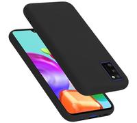 Cadorabo cover compatibile con Samsung Galaxy A41, cover in silicone liquido per Galaxy A41, custodia in silicone, resistente ai graffi e agli urti sottile cover protettiva - LIQUID NERO
