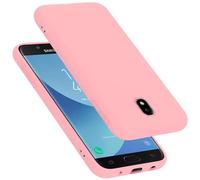 Cadorabo cover compatibile con Samsung Galaxy J5 2017, cover in silicone liquido per Galaxy J5 2017, custodia in silicone, resistente ai graffi e agli urti sottile cover protettiva - LIQUID ROSA