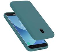 Cadorabo cover compatibile con Samsung Galaxy J5 2017, cover in silicone liquido per Galaxy J5 2017, custodia in silicone, resistente ai graffi e agli urti sottile cover protettiva - LIQUID VERDE