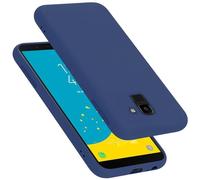 Cadorabo cover compatibile con Samsung Galaxy J6 2018, cover in silicone liquido per Galaxy J6 2018, custodia in silicone, resistente ai graffi e agli urti sottile cover protettiva - LIQUID BLU