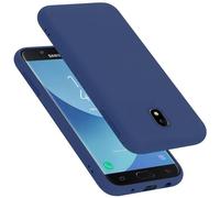 Cadorabo cover compatibile con Samsung Galaxy J7 2017, cover in silicone liquido per Galaxy J7 2017, custodia in silicone, resistente ai graffi e agli urti sottile cover protettiva - LIQUID BLU