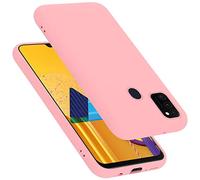 Cadorabo cover compatibile con Samsung Galaxy M21 / M30s, cover in silicone liquido per Galaxy M21 / M30s, custodia in silicone, resistente ai graffi e agli urti sottile cover protettiva - LIQUID ROSA