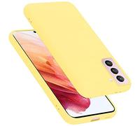 CADORABO liquid silicone style in TPU flessibile Custodia per Samsung Galaxy S21 5G, LIQUID GIALLO