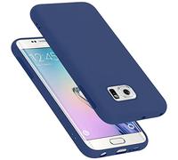 Cadorabo cover compatibile con Samsung Galaxy S6 EDGE PLUS, cover in silicone liquido per Galaxy S6 EDGE PLUS, custodia in silicone, resistente ai graffi e agli urti sottile cover - LIQUID BLU