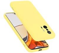 Cadorabo cover compatibile con Xiaomi 11T / 11T PRO, cover in silicone liquido per 11T / 11T PRO, custodia in silicone, resistente ai graffi e agli urti sottile cover protettiva - LIQUID GIALLO