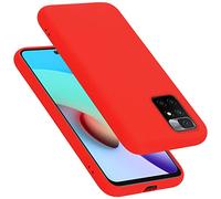 Cadorabo cover compatibile con Xiaomi RedMi 10 4G, cover in silicone liquido per RedMi 10 4G, custodia in silicone, resistente ai graffi e agli urti sottile cover protettiva - LIQUID ROSSO
