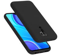 Cadorabo cover compatibile con Xiaomi RedMi 9, cover in silicone liquido per RedMi 9, custodia in silicone, resistente ai graffi e agli urti sottile cover protettiva - LIQUID NERO