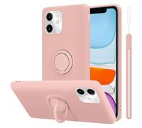 Cadorabo Custodia compatibile con Apple iPhone 11 in LIQUID ROSA - Custodia per Cellulare in Silicone TPU Flessibile con Anello - Paraurti per Cover Posteriore Ultra Sottile