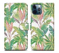 Cadorabo Custodia compatibile con Apple iPhone 12 PRO MAX - Design Foresta Pluviale Verde No.8 - Coperchio protettiva con chiusura magnetica, funzione stand e tasca per le carte