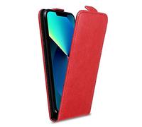 Cadorabo Custodia compatibile con Apple iPhone 13 in ROSSO CHILI - Protezione in Stile Flip di Similpelle Fine - Case Cover Wallet Book Etui