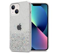 Cadorabo Custodia compatibile con Apple iPhone 13 MINI in Trasparente con Glitter - Custodia protettiva in silicone TPU con glitter scintillanti - Ultra Slim Back Cover Case