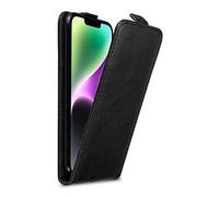 Cadorabo Custodia compatibile con Apple iPhone 14 PLUS in NERO DI NOTTE - Coperchio protettivo in design flip con chiusura magnetica
