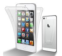 Cadorabo Custodia compatibile con Apple iPhone 5 / 5S / SE in TRANSPARENTE - Custodia per cellulare completa a 360° anteriore e posteriore Protezione a tutto tondo con protezione dello schermo