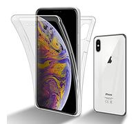 Cadorabo Custodia compatibile con Apple iPhone XS MAX in TRANSPARENTE - Custodia per cellulare completa a 360° Protezione anteriore e posteriore Protezione a tutto tondo con protezione dello schermo