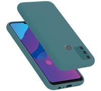 Cadorabo Custodia Compatibile con Honor 9A in Liquid Verde - Morbida Cover Protettiva Sottile di Silicone TPU con Bordo Protezione - Ultra Slim Case Antiurto Gel Back Bumper Guscio