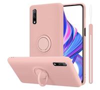 Cadorabo Custodia compatibile con Honor 9X in LIQUID ROSA - Custodia per Cellulare in Silicone TPU Flessibile con Anello - Paraurti per Cover Posteriore Ultra Sottile