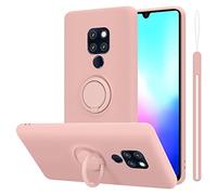 Cadorabo Custodia compatibile con Huawei MATE 20 in LIQUID ROSA - Custodia per Cellulare in Silicone TPU Flessibile con Anello - Paraurti per Cover Posteriore Ultra Sottile