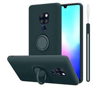 Cadorabo Custodia compatibile con Huawei MATE 20 in LIQUID VERDE - Custodia per Cellulare in Silicone TPU Flessibile con Anello - Paraurti per Cover Posteriore Ultra Sottile