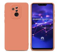 Cadorabo Custodia compatibile con Huawei MATE 20 LITE in FLUID ARANCIONE CHIARO - Coperchio protettivo in silicone TPU flessibile