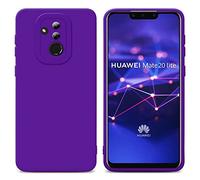 Cadorabo Custodia compatibile con Huawei MATE 20 LITE in FLUID VIOLA SCURO - Coperchio protettivo in silicone TPU flessibile
