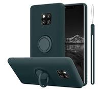 Cadorabo Custodia compatibile con Huawei MATE 20 PRO in LIQUID VERDE - Custodia per Cellulare in Silicone TPU Flessibile con Anello - Paraurti per Cover Posteriore Ultra Sottile