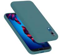 Cadorabo Custodia compatibile con Huawei P20 in LIQUID VERDE - Morbida Cover Protettiva Sottile di Silicone TPU con Bordo Protezione - Ultra Slim Case Antiurto Gel Back Bumper Guscio